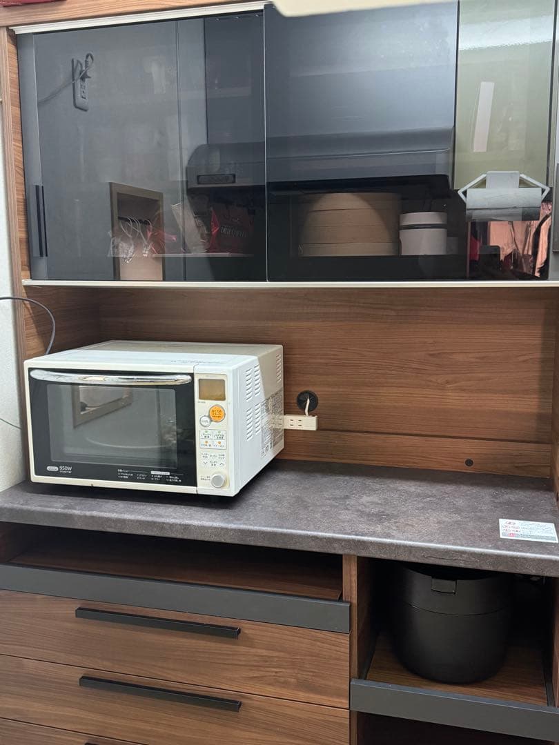 パモウナカップボード 幅120 食器棚