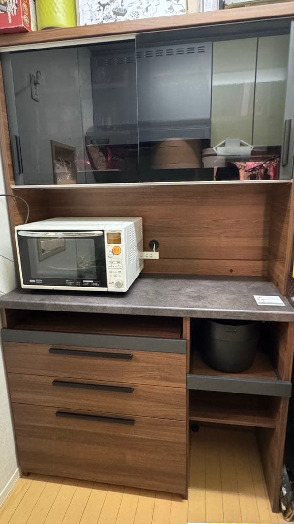 パモウナカップボード 幅120 食器棚