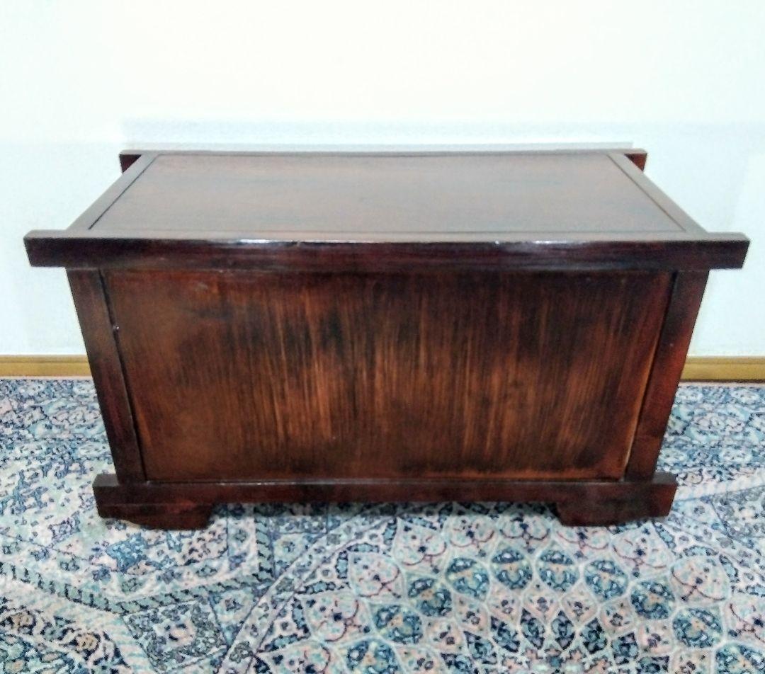 【蔵出し】アンティーク　車箪笥　からくり箪笥　ローチェスト　時代箪笥