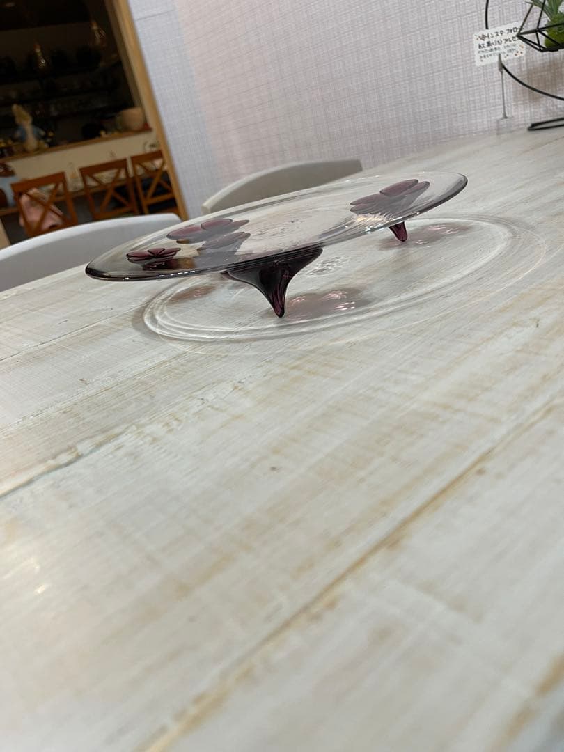 sghr CAMELLIA スガハラガラスプレート　28cm