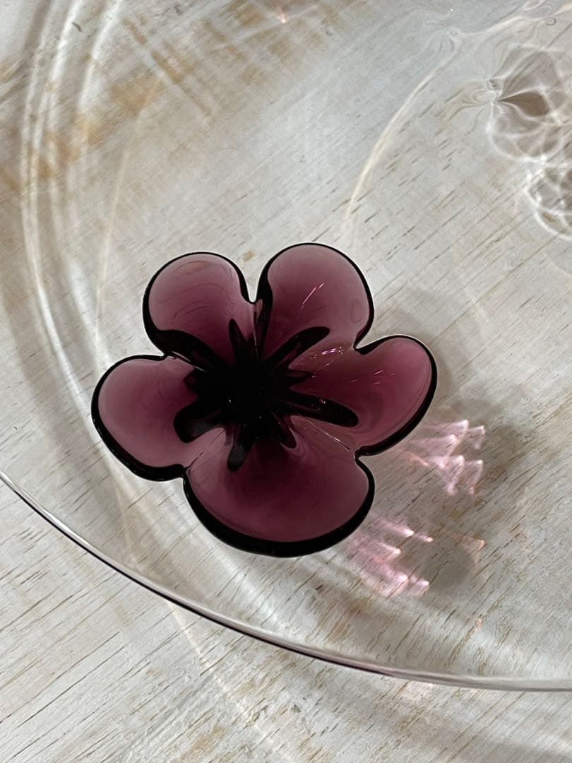 sghr CAMELLIA スガハラガラスプレート　28cm