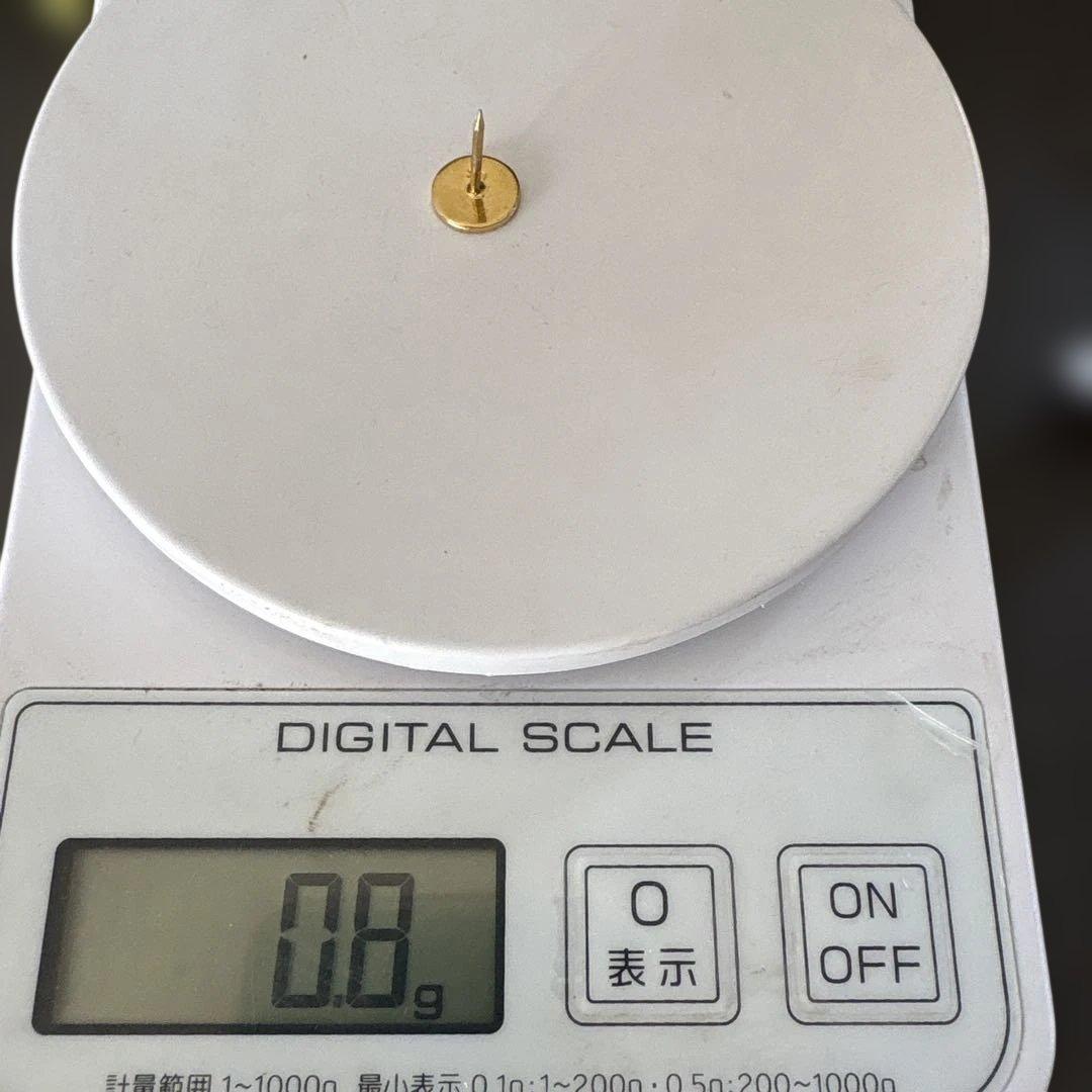 値下げ18K ゴールド 菊紋ネクタイピン チェーン付き