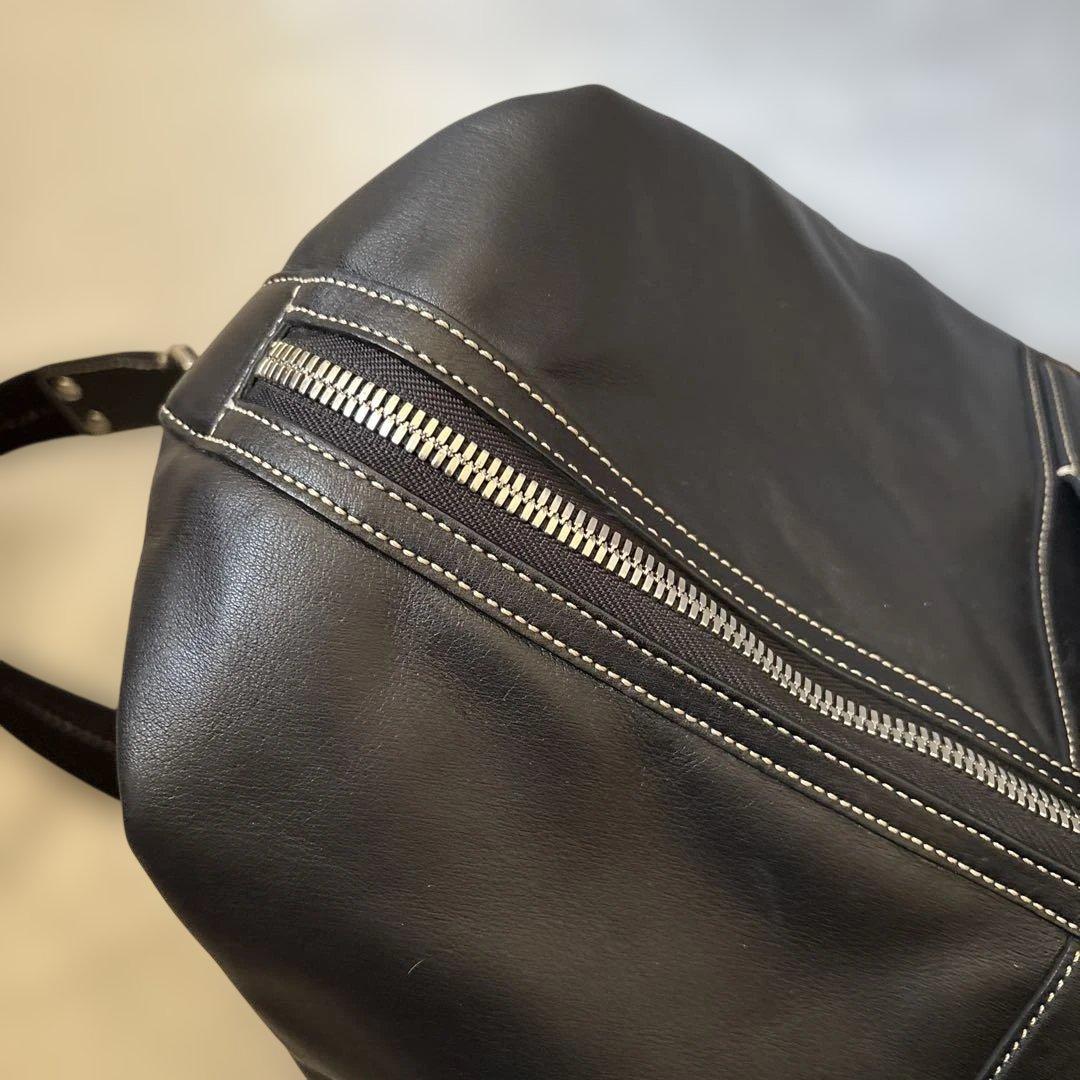 美品✨コーチ レザー　2way ボストンバッグ ブラック　大容量