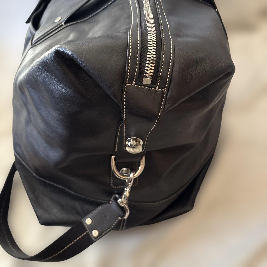 美品✨コーチ レザー　2way ボストンバッグ ブラック　大容量