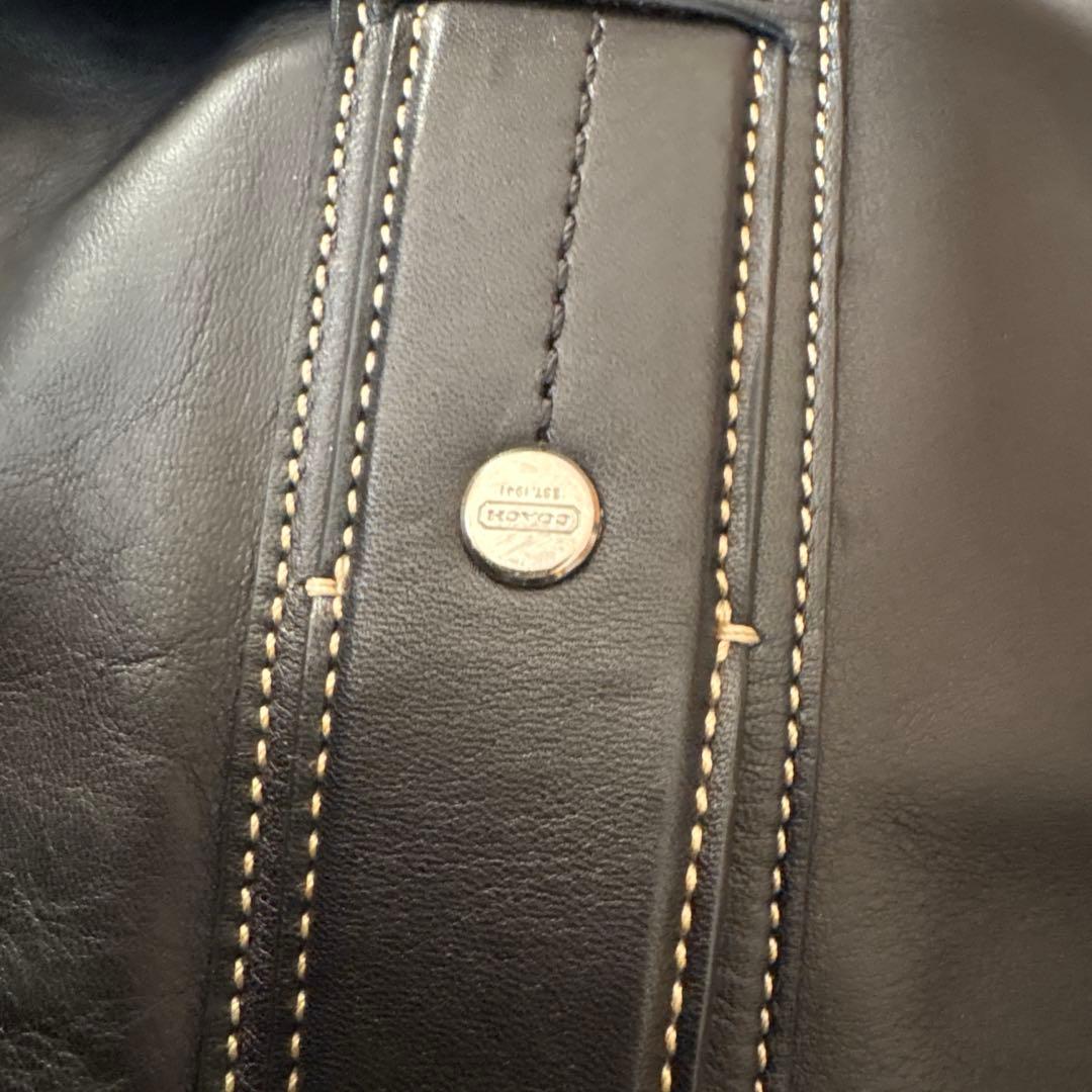 美品✨コーチ レザー　2way ボストンバッグ ブラック　大容量