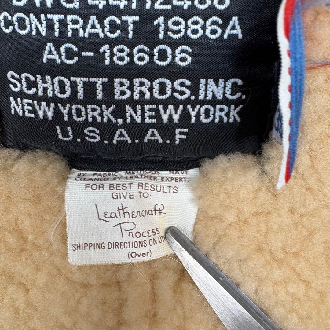 Schott ショット B-3 ムートンジャケット 黒 サイズ38