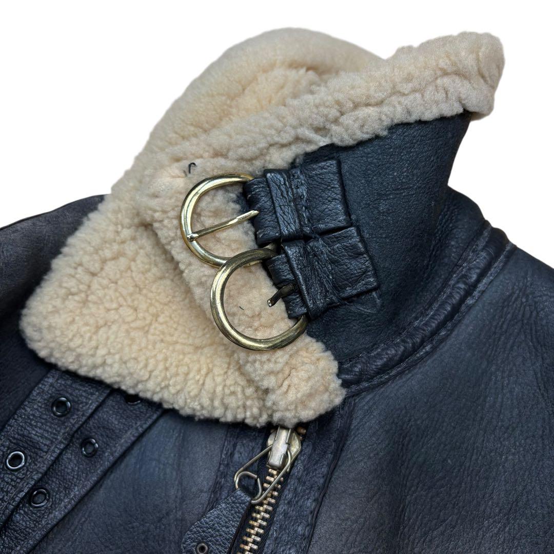 Schott ショット B-3 ムートンジャケット 黒 サイズ38