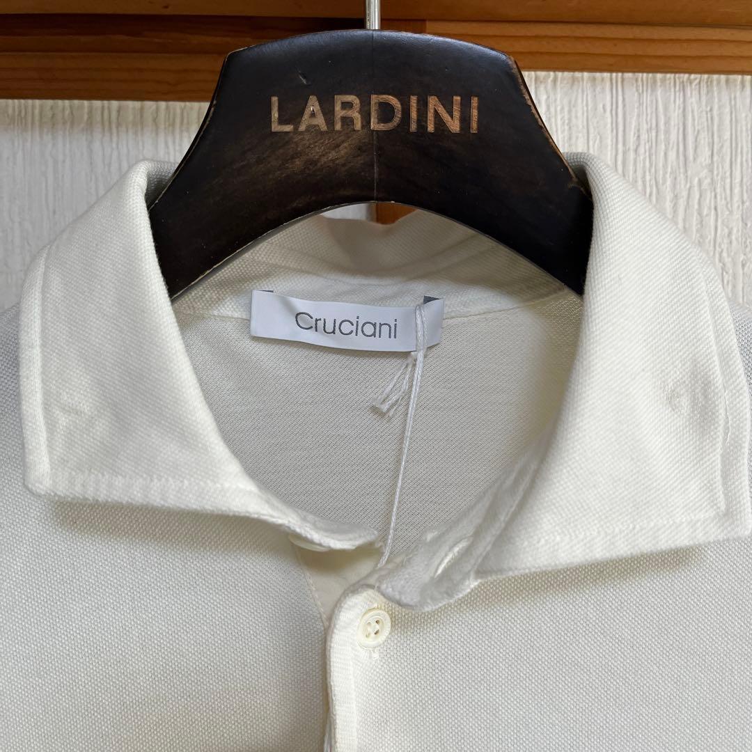 【未使用】Cruciani クルチアーニ　カノコ　ポロシャツ　ホワイト