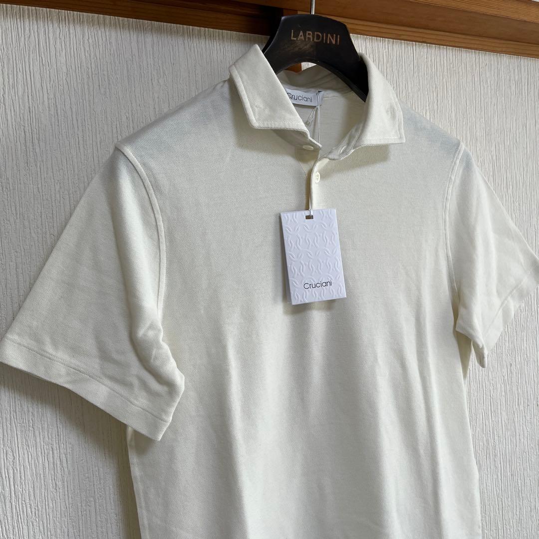 【未使用】Cruciani クルチアーニ　カノコ　ポロシャツ　ホワイト