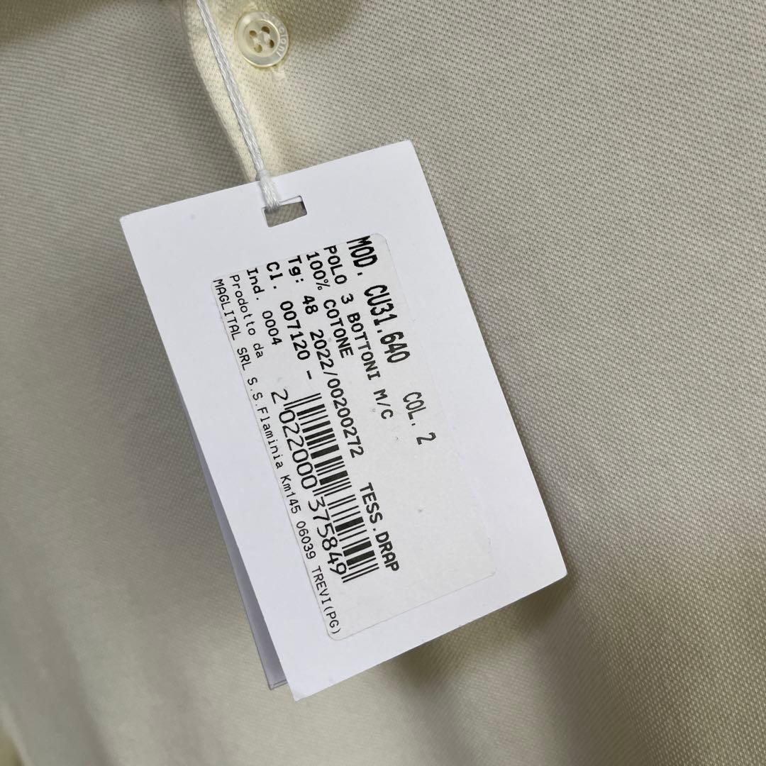 【未使用】Cruciani クルチアーニ　カノコ　ポロシャツ　ホワイト
