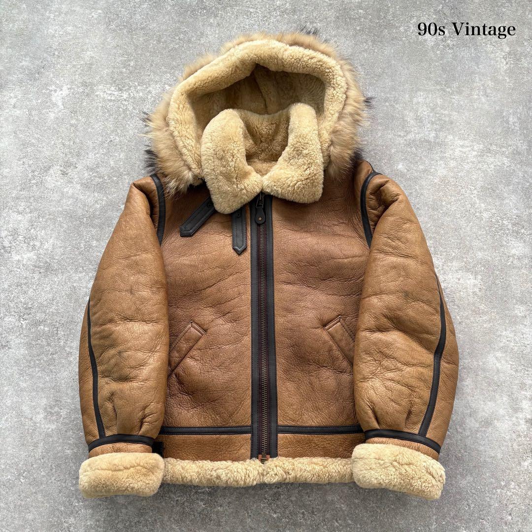 【WESTOP】90s ウエストップ B-3 フライトジャケット ムートン XL