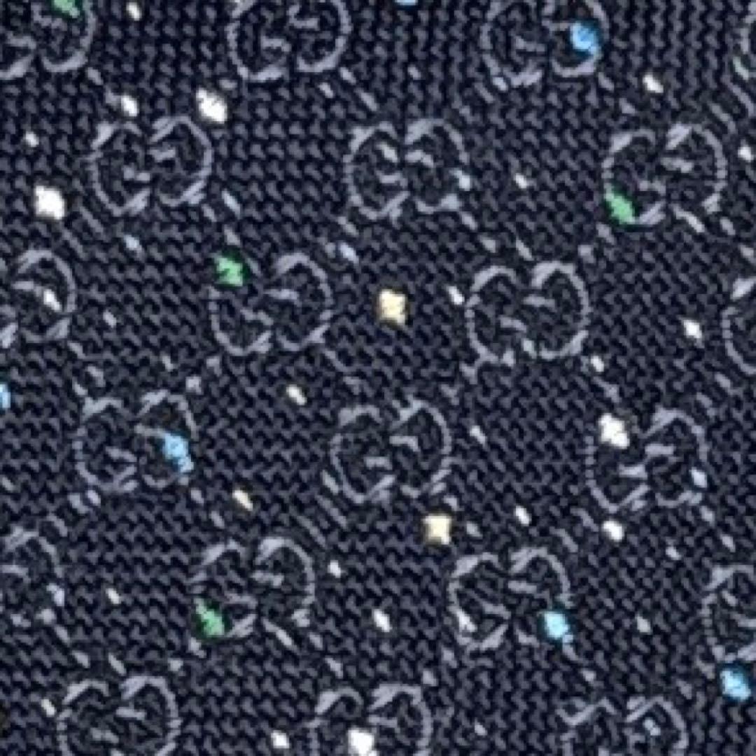 【未使用級 】GUCCI ネクタイ　高級シルク　GG柄　ジャガード　希少柄