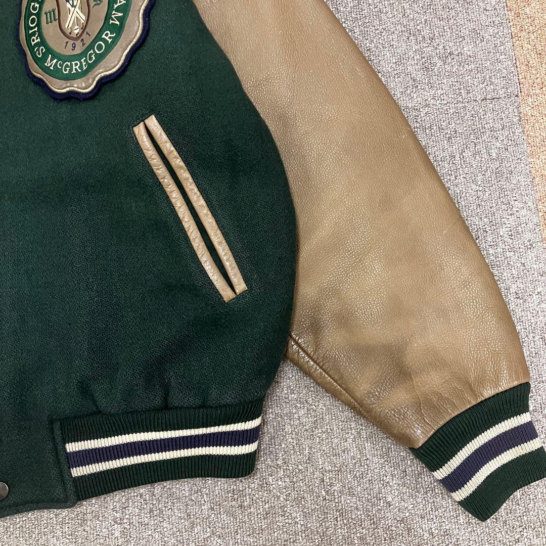 短丈 マクレガー McGREGOR スタジャン 袖レザー ヴィンテージ ウール