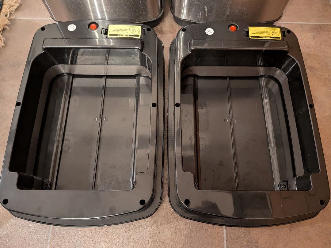 センサー式ステンレスごみ箱2個セット