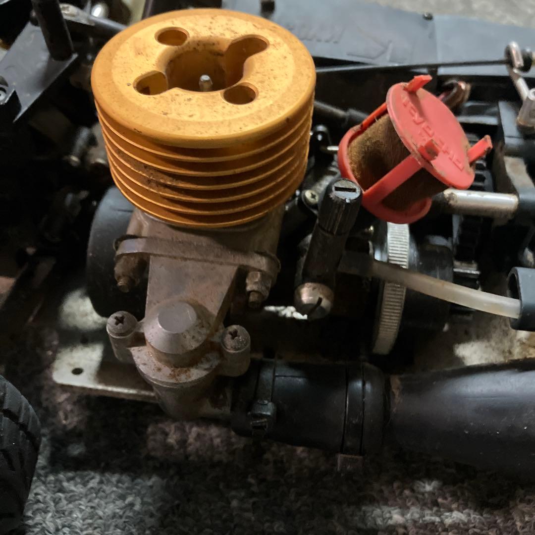 シルバー 4WD ラジコンカー　エンジンカー