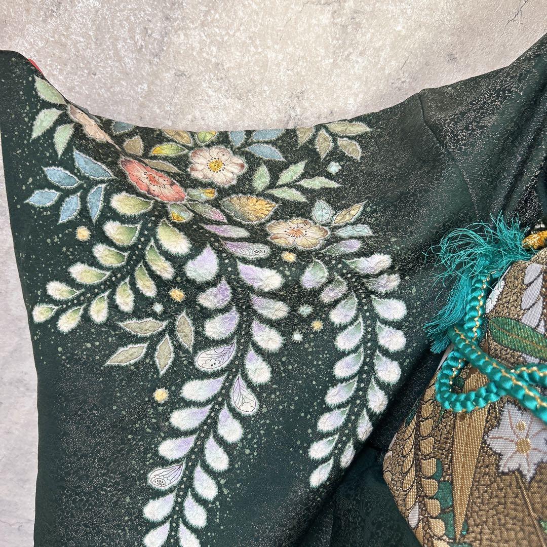 振袖　フルセット　辻が花　翠山工房　銀通し　豪華　本加工　華やか