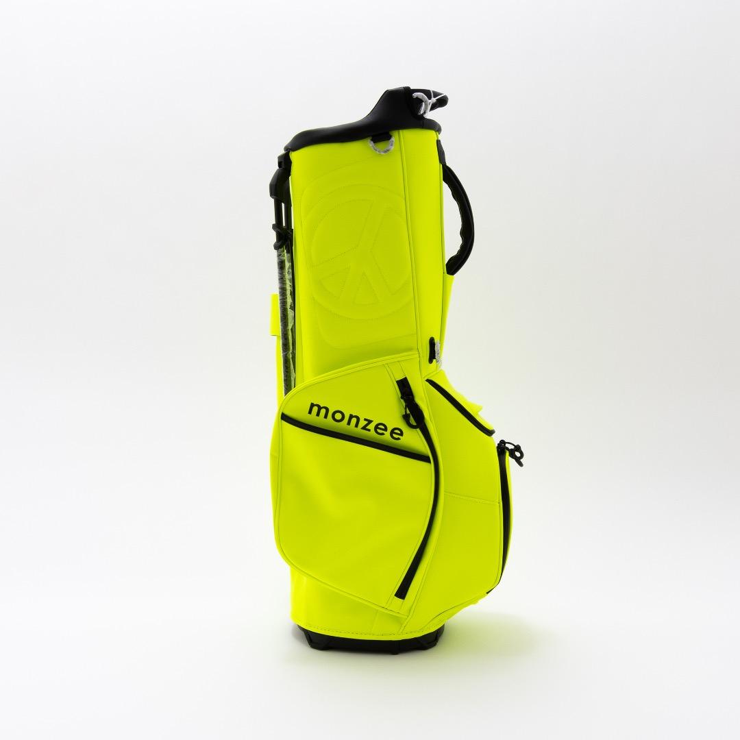 monzee モンジーキャディバッグ新品 初期傷あり　ネオンイエロー
