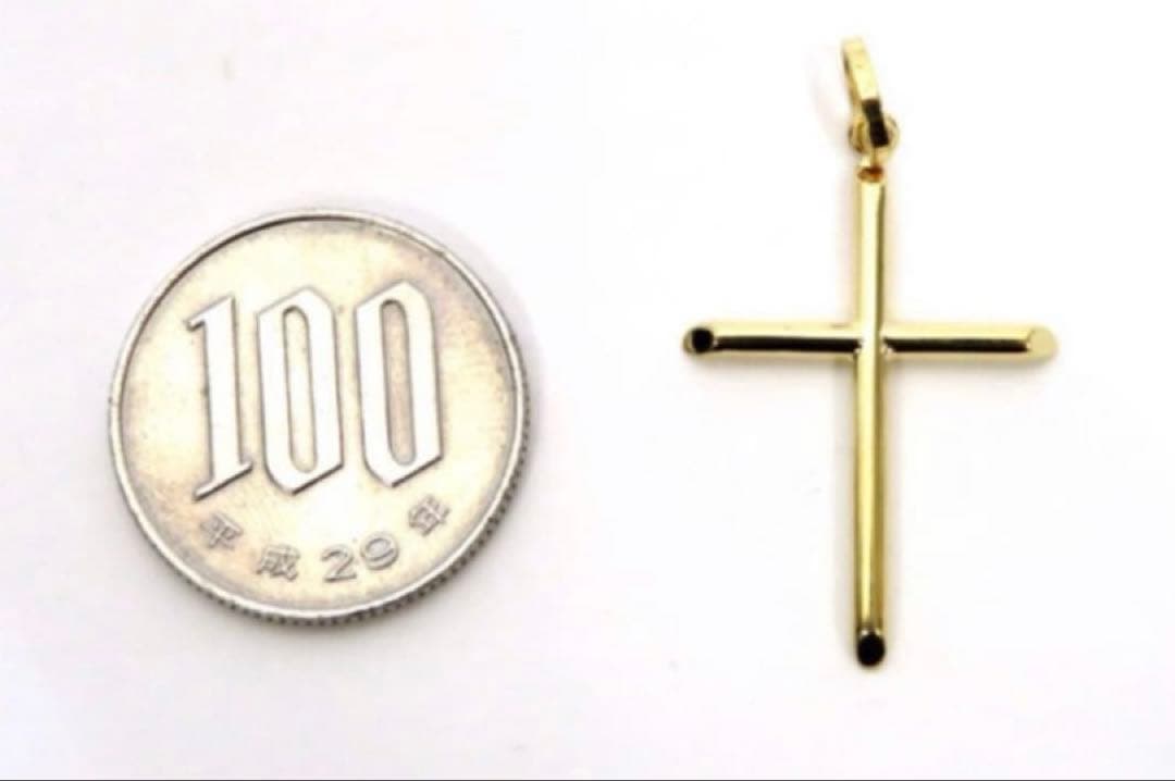 新品◆K18YG 18金 クロスペンダントトップ 18金クロストップ