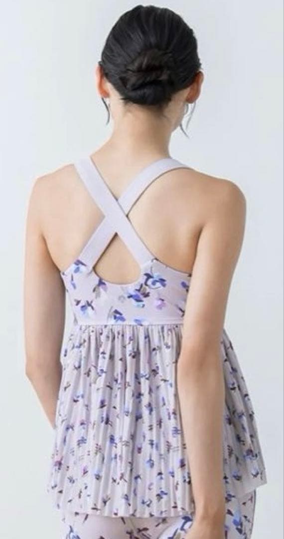 SUKALA ローズプリントプリーツタンクトップ　 LLサイズ