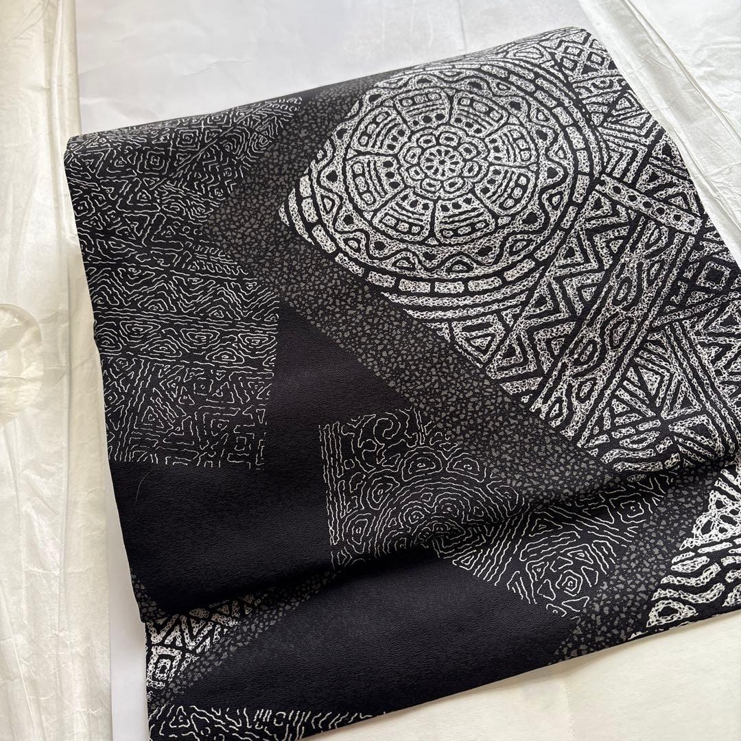 9寸　名古屋帯　全通　黒　長尺