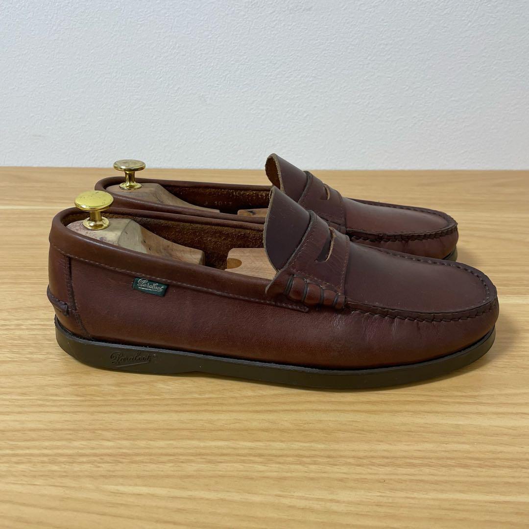 パラブーツ　ローファー　レザー　ブラウン　8