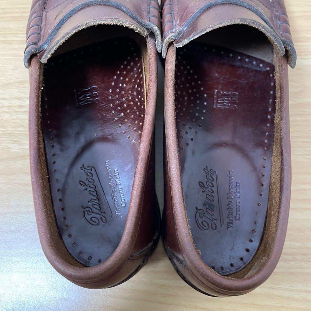 パラブーツ　ローファー　レザー　ブラウン　8