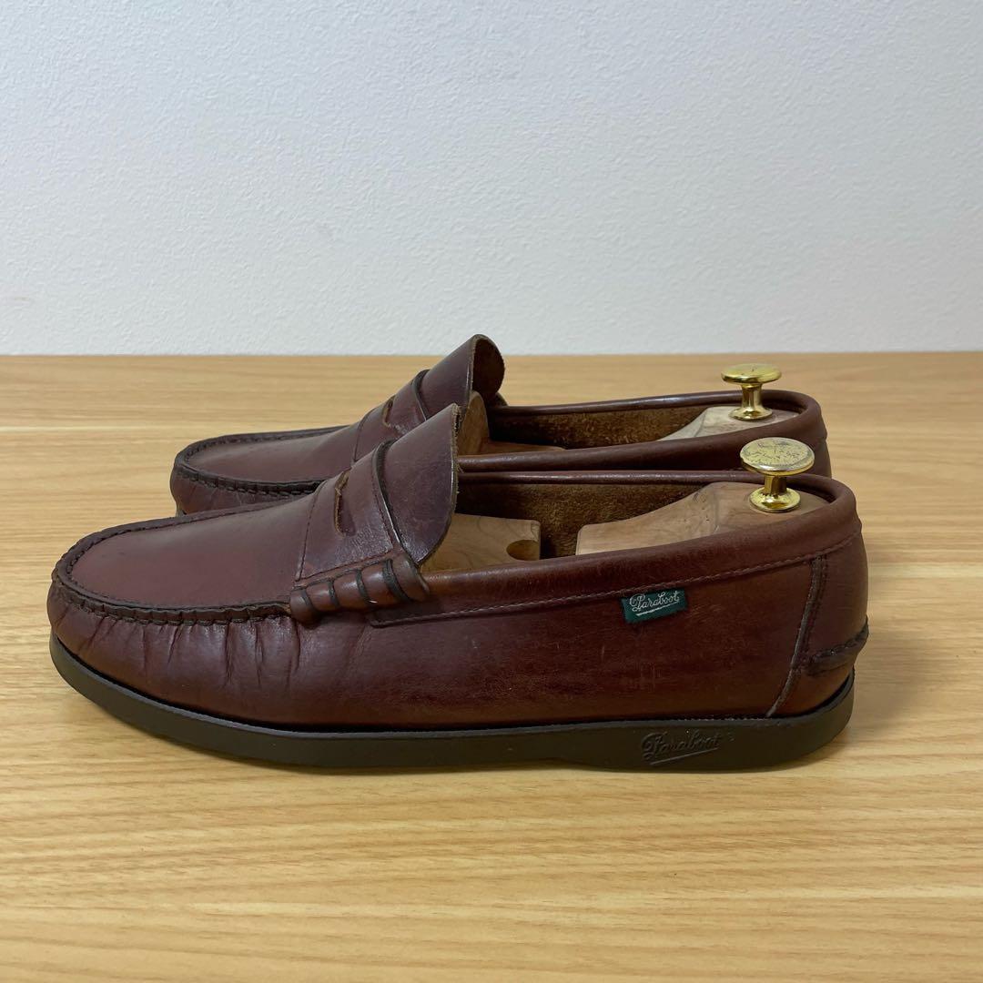 パラブーツ　ローファー　レザー　ブラウン　8
