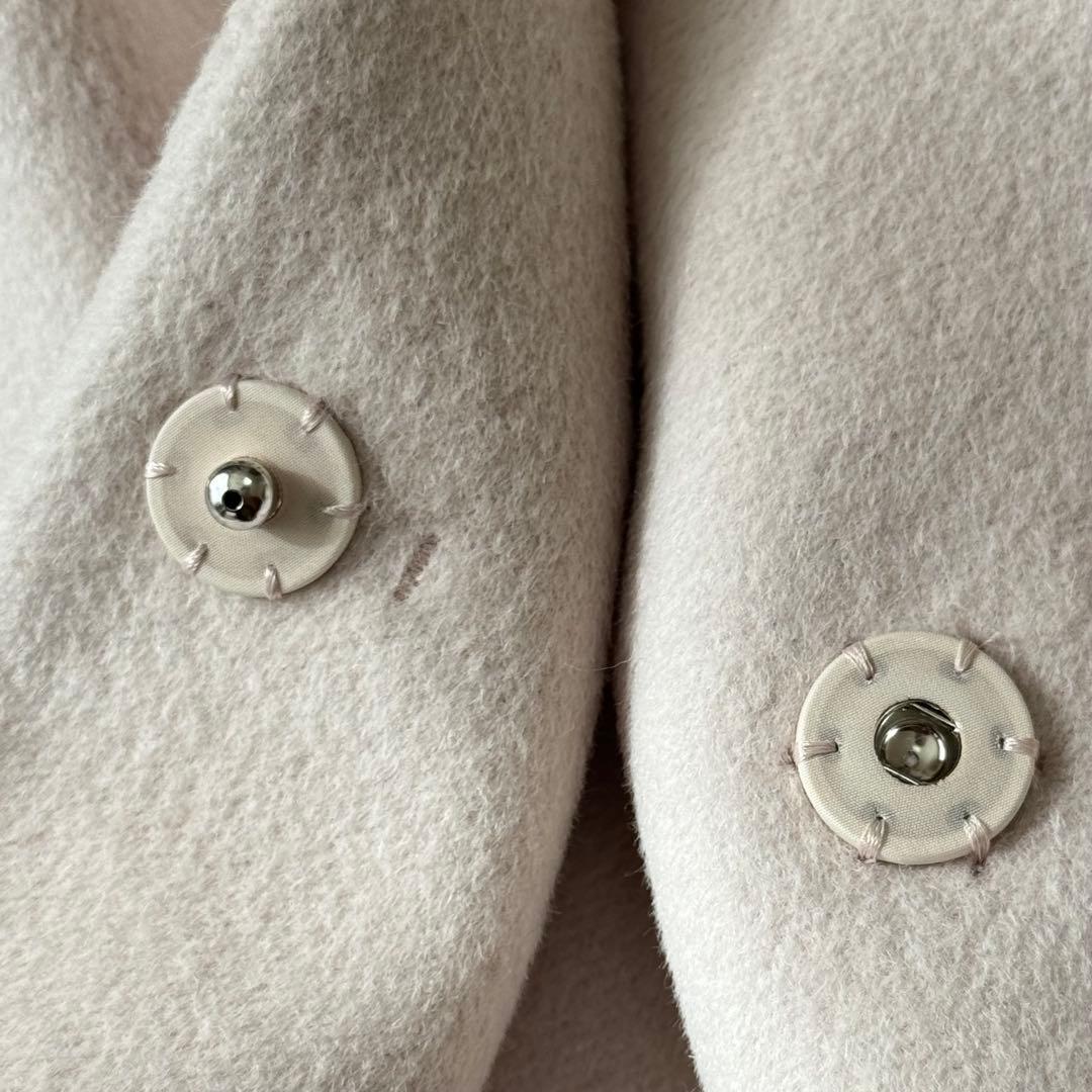 ANAYI アナイ アンゴラビーバー 袖フレアコート ピンク 38