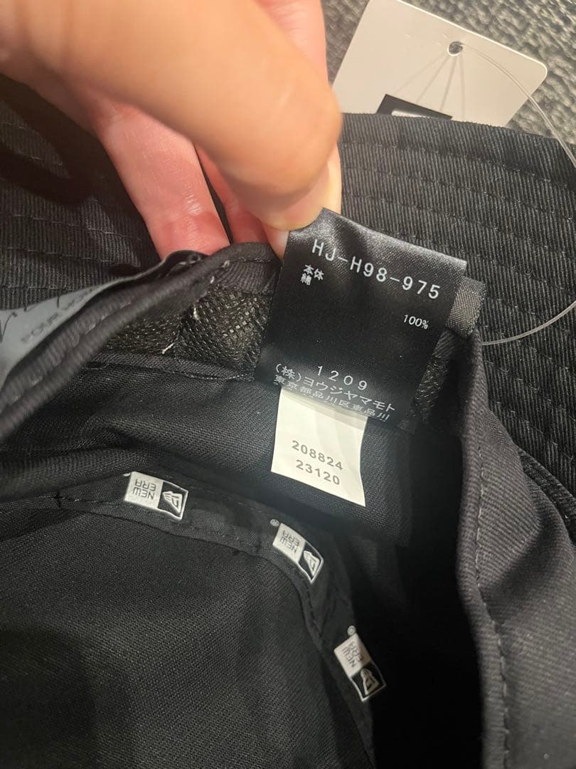 未使用　タグ付き　Yohji Yamamoto x New Era ハット