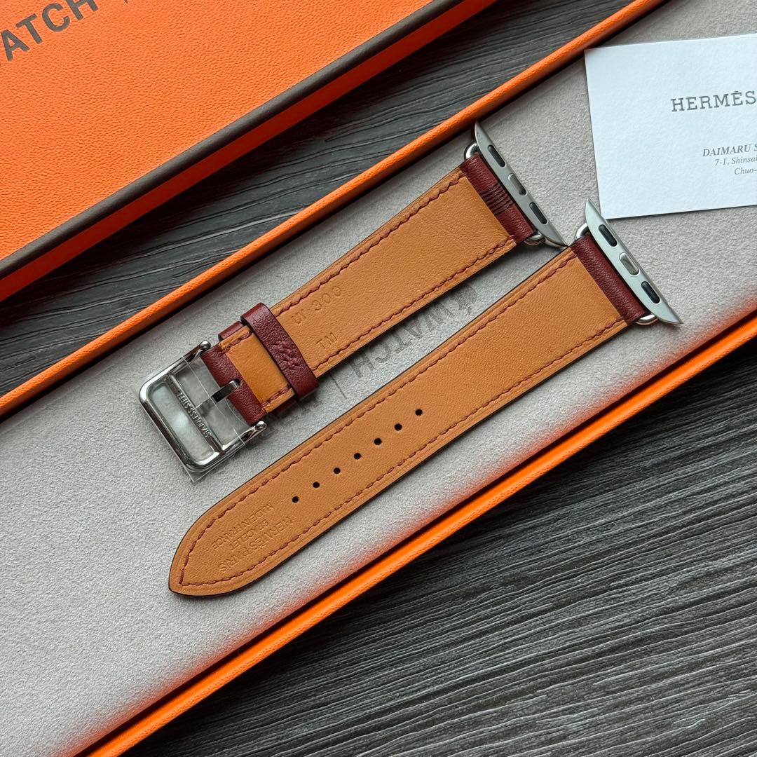 2565 未使用　Apple Watch エルメス　サーキット　ルージュ　レザー