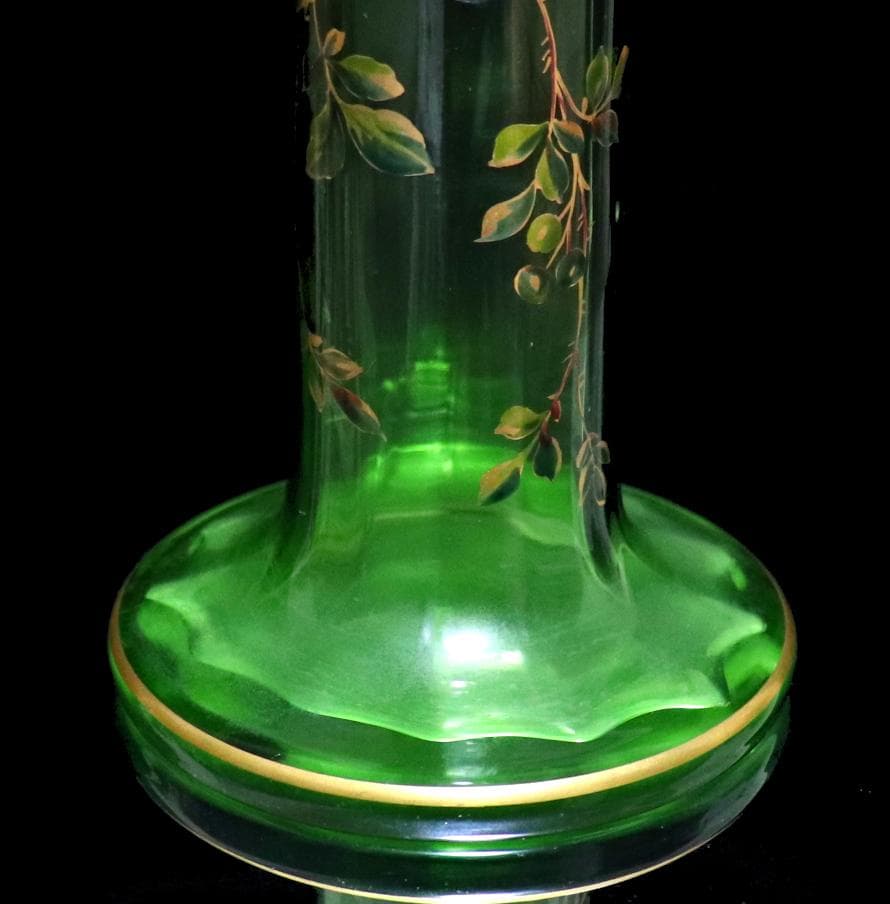 オールド・バカラ 博物館級 1878年 金彩エナメル彩 30cm 大型 花瓶