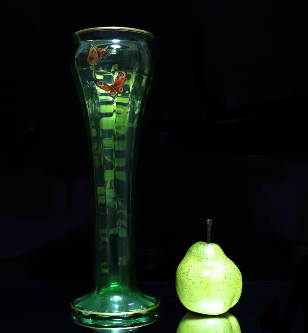 オールド・バカラ 博物館級 1878年 金彩エナメル彩 30cm 大型 花瓶