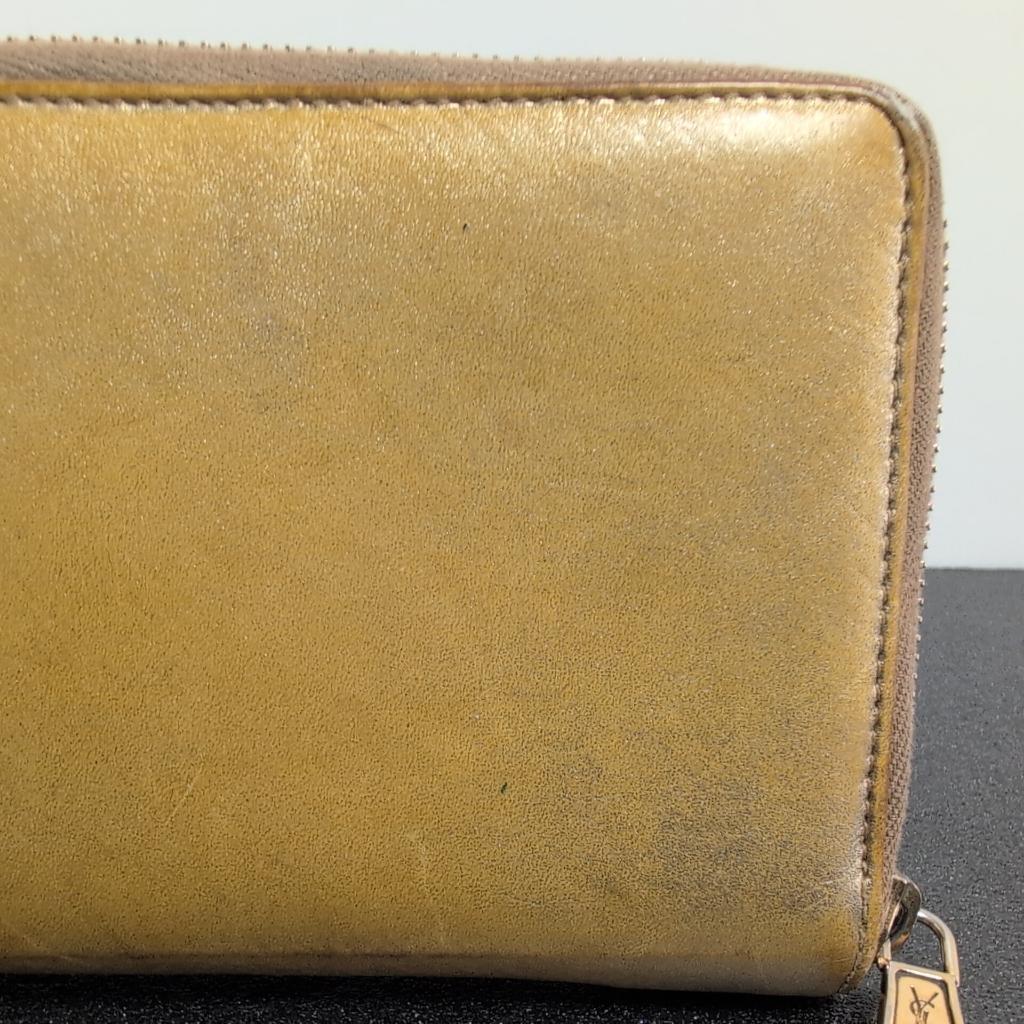 イヴサンローラン　長財布　Yメール　YSL ロゴ　カサンドラ ロゴ　財布　金色
