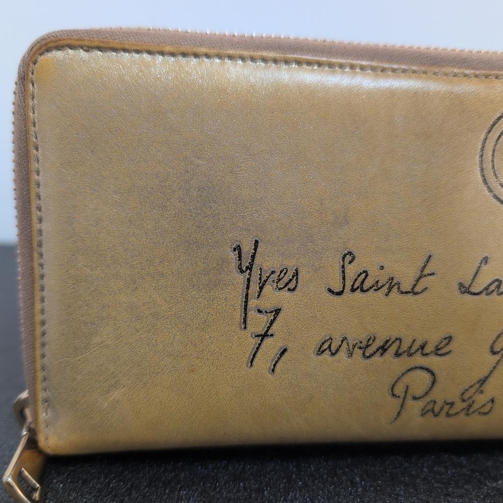 イヴサンローラン　長財布　Yメール　YSL ロゴ　カサンドラ ロゴ　財布　金色