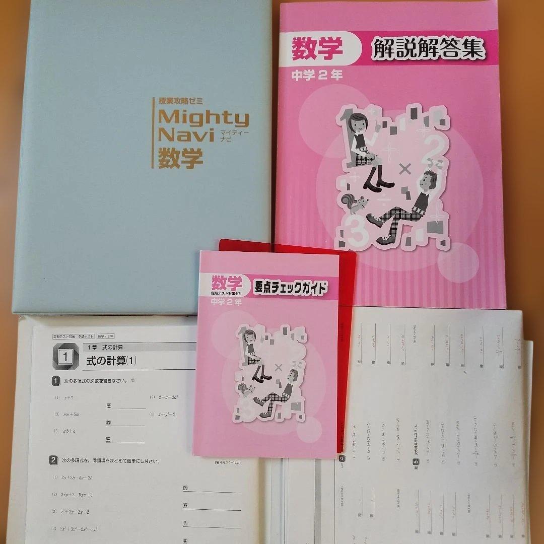 Mighty Navi　中学2年 授業攻略ゼミ 教材　数学含む　5科目　参考書