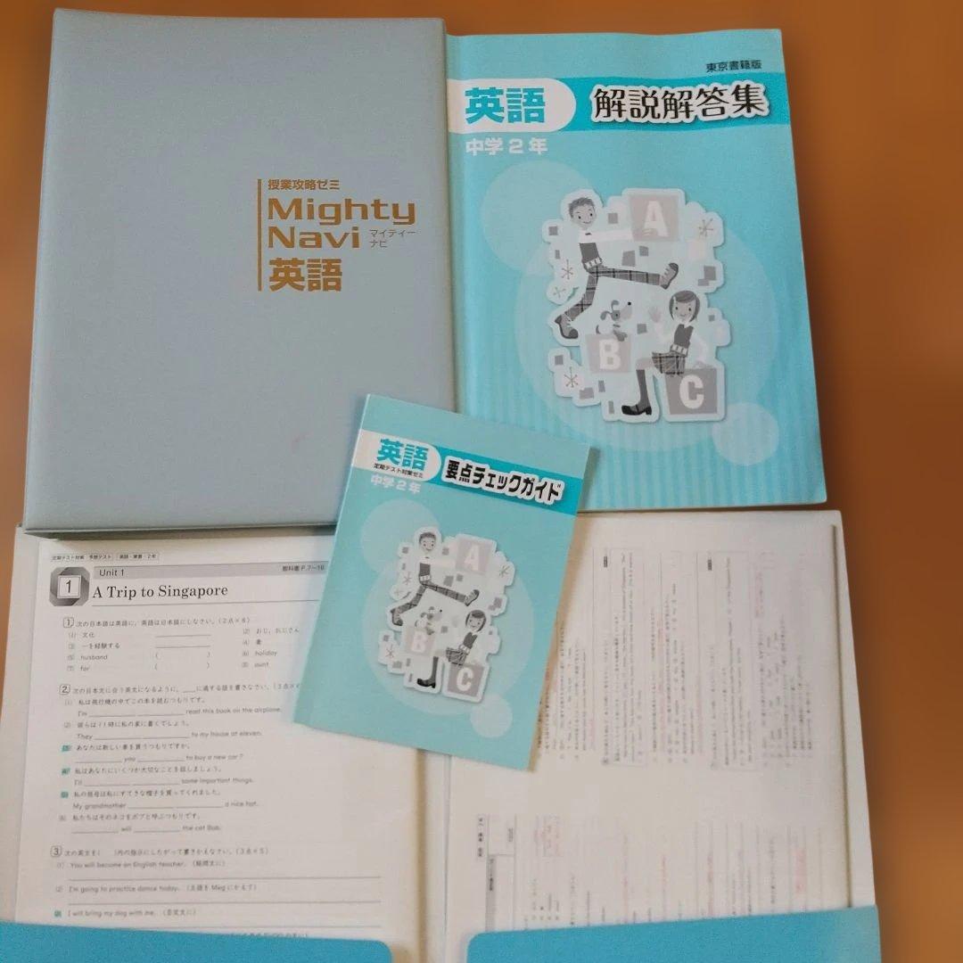 Mighty Navi　中学2年 授業攻略ゼミ 教材　数学含む　5科目　参考書