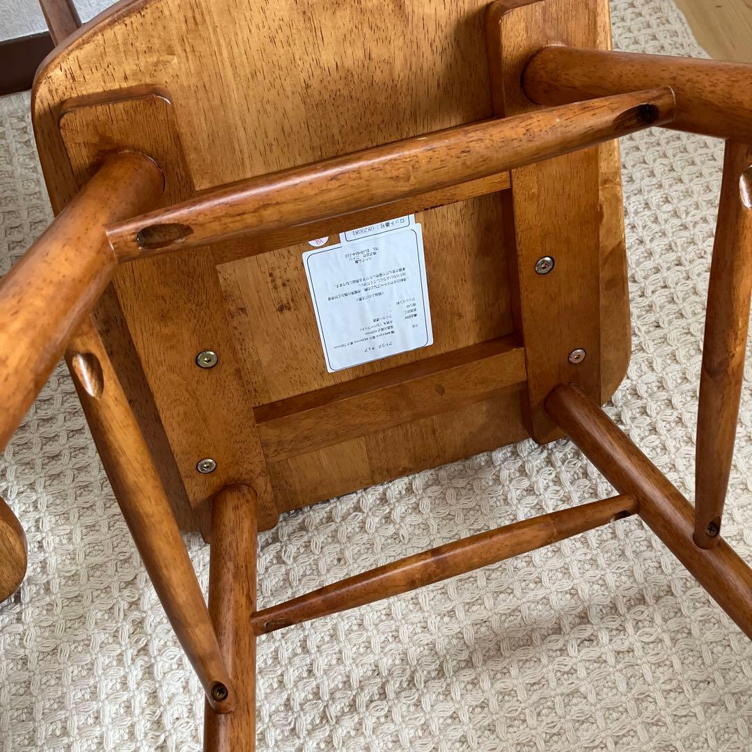 【美品】ニトリ ダイニングチェア 椅子 2脚 ブラウン アトラスチェア