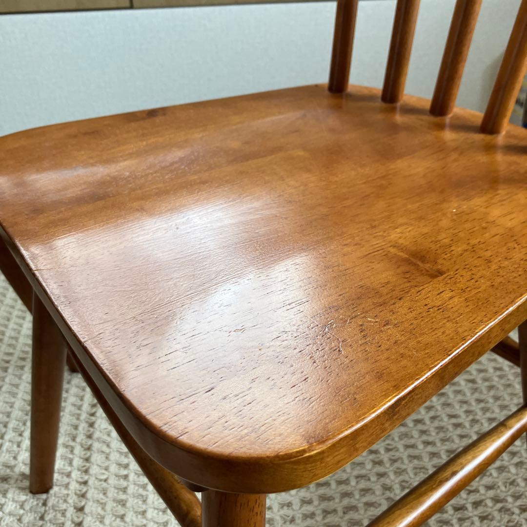 【美品】ニトリ ダイニングチェア 椅子 2脚 ブラウン アトラスチェア