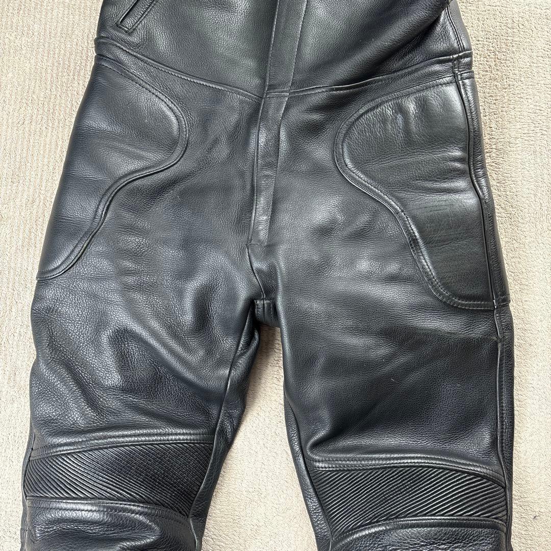 【希少XLサイズ】KADOYAデフュージョンパンツ レザー　ブラック　バイク