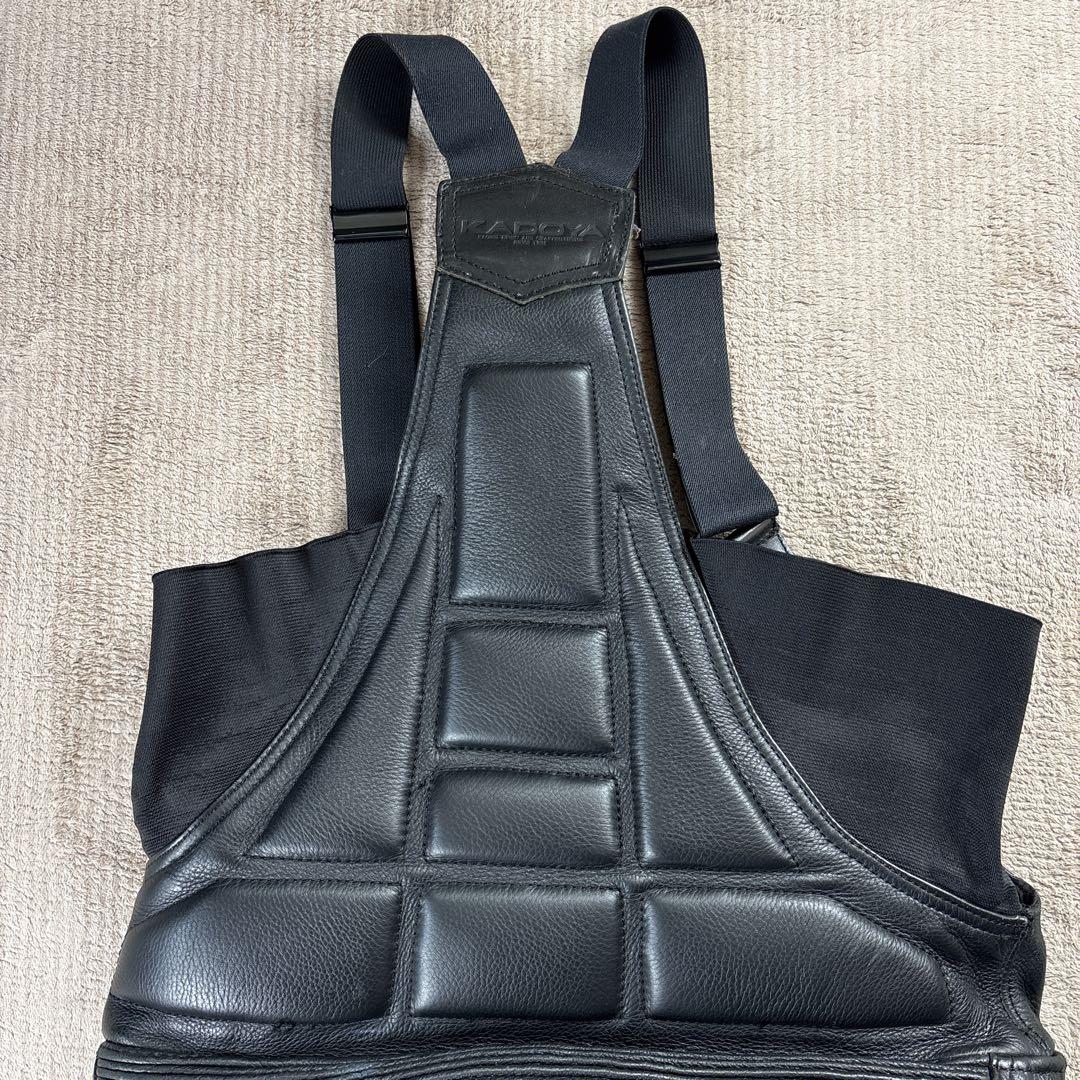 【希少XLサイズ】KADOYAデフュージョンパンツ レザー　ブラック　バイク