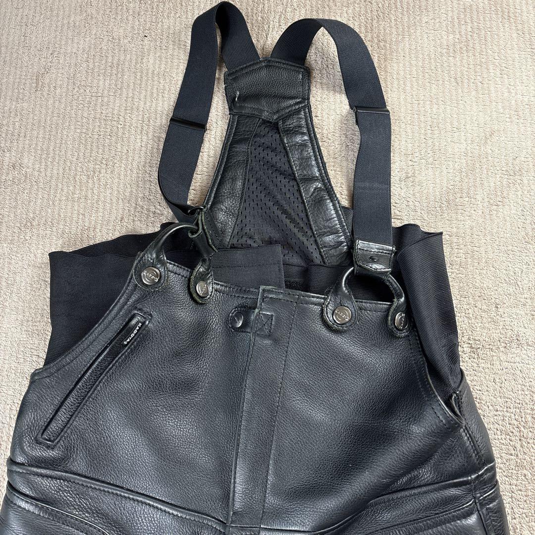 【希少XLサイズ】KADOYAデフュージョンパンツ レザー　ブラック　バイク