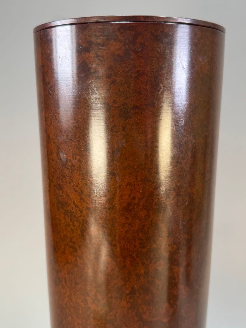 いけばな　鋳銅　唐銅花器　池坊　古流　未生流　龍生派　2点セット高さ45.8cm