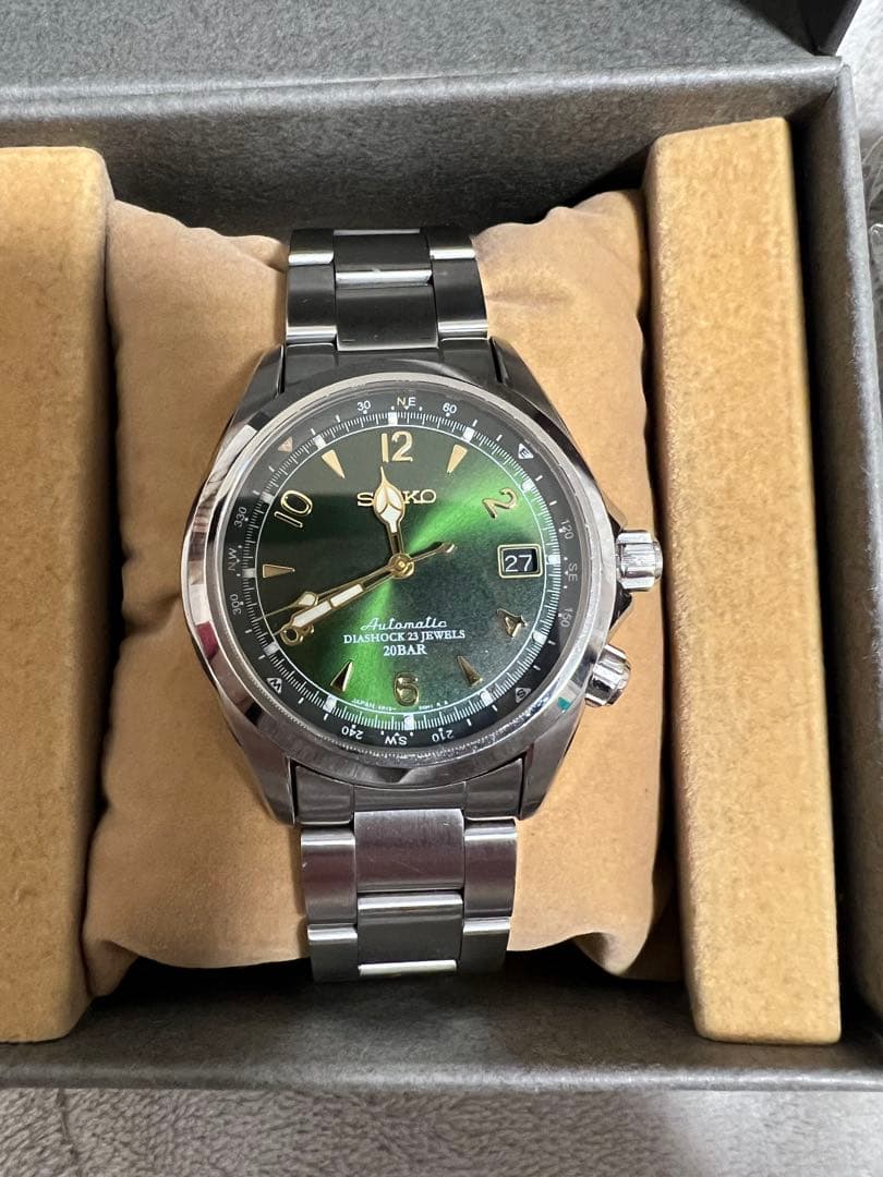 【実働】セイコー　アルピニスト　6R15-00E1 自動巻　希少　替ベルト付