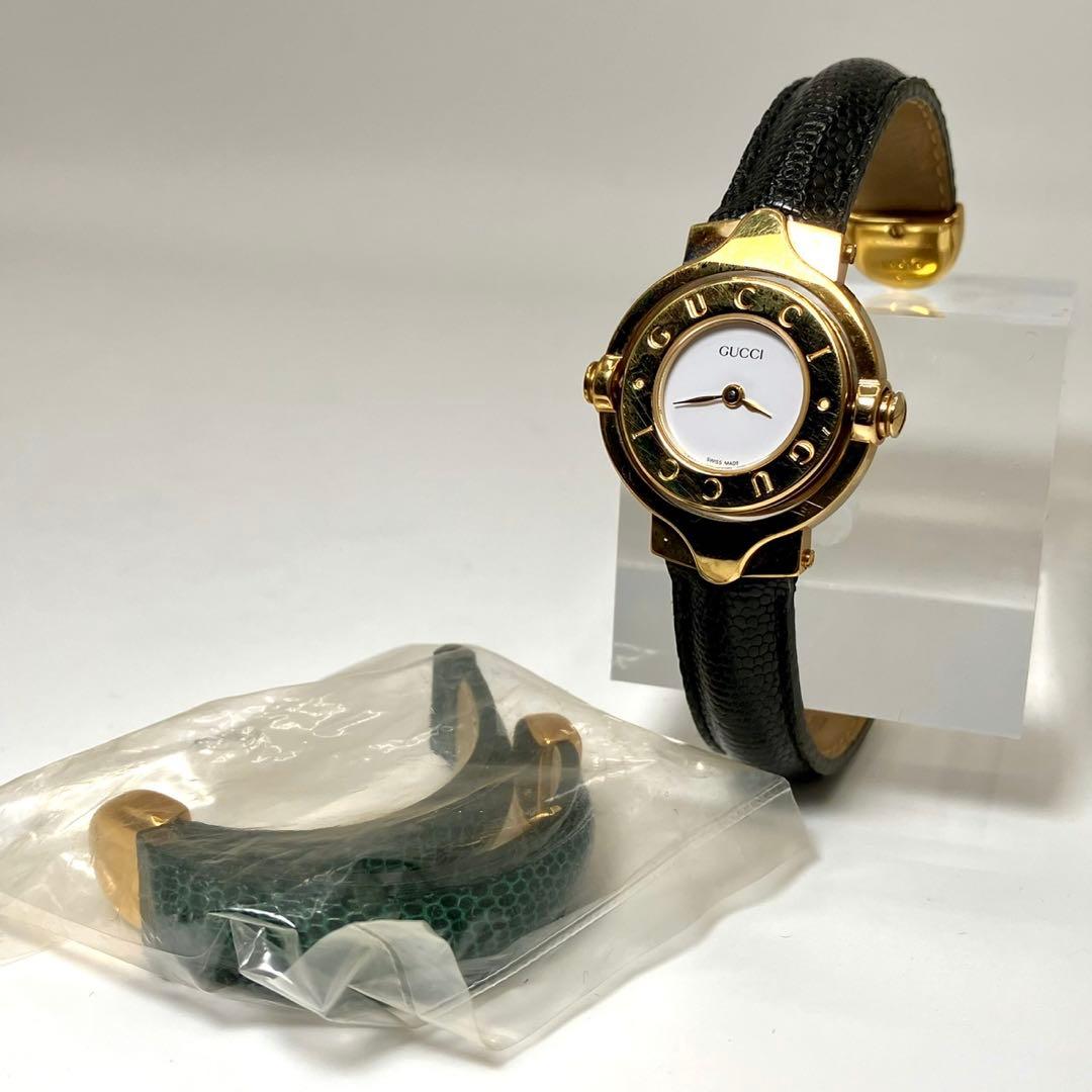稼働 GUCCI グッチ 6600L ターングッチ Gロゴ 替えベルト 腕時計