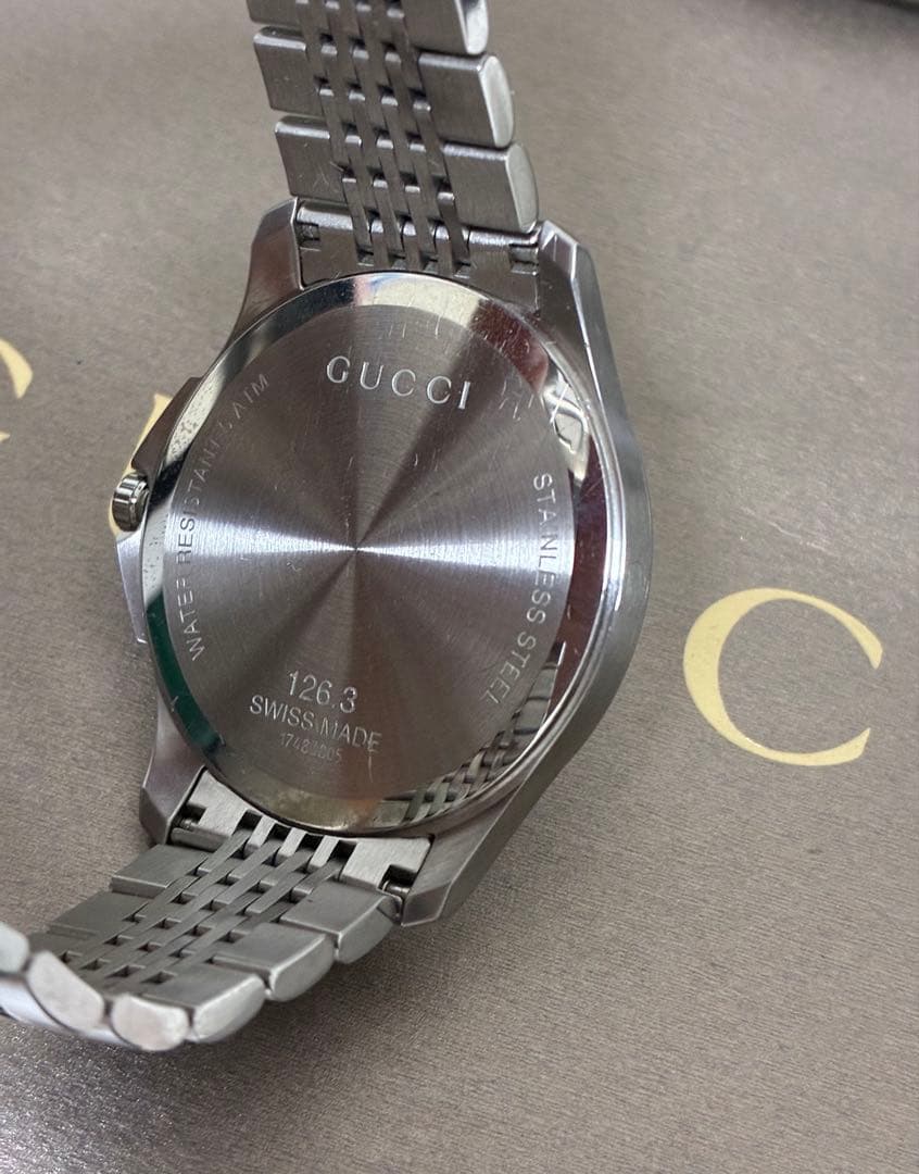 GUCCI グッチ Gタイムレス 126.3 メンズ ステンレススティール