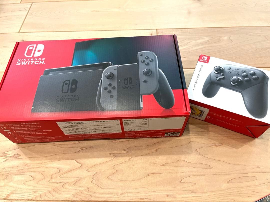 Nintendo Switch 本体 グレー プロコントローラーセット