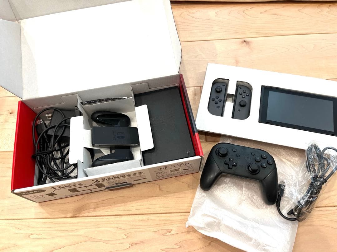 Nintendo Switch 本体 グレー プロコントローラーセット