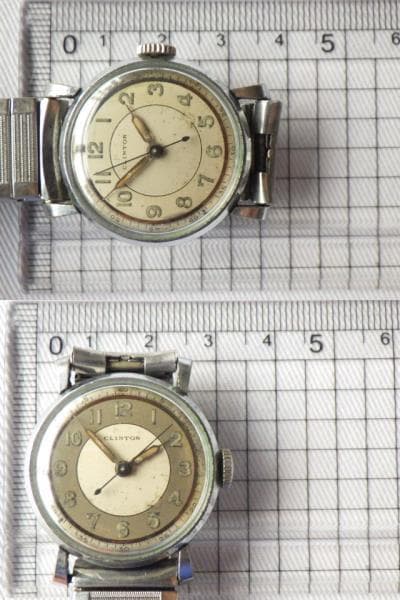 激レア★1940's クリントン ブルズアイ ミリタリースタイル 手巻き腕時計