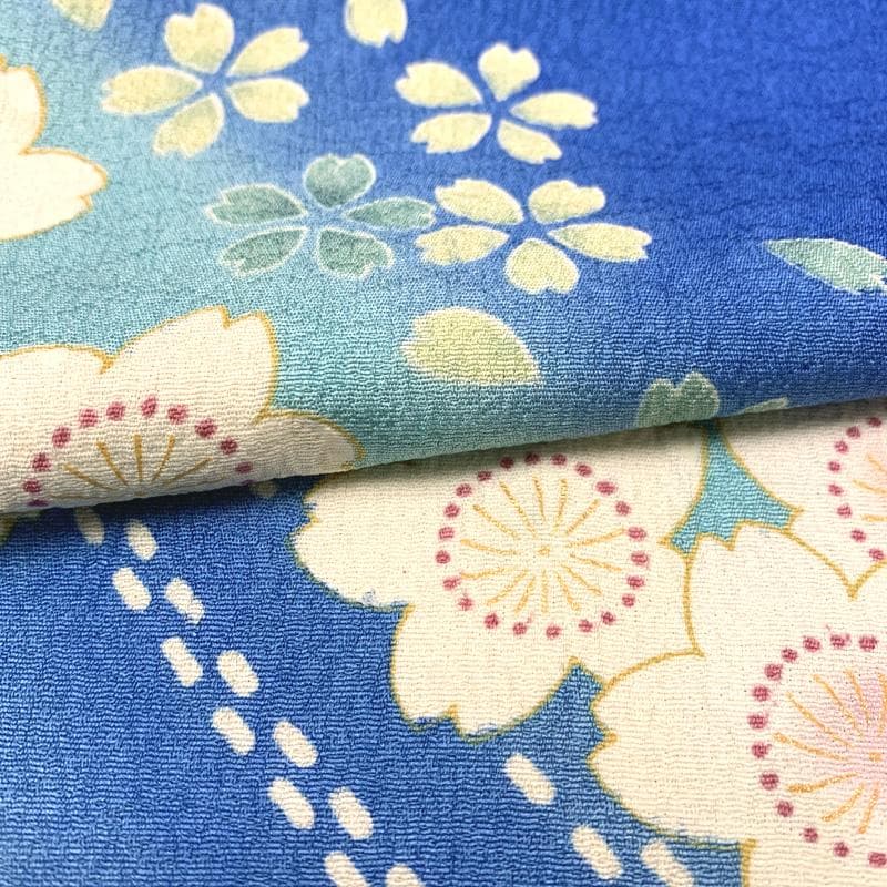 502z25.504y12.小物類.311x5〇人気色 振袖 青 桜 シンプル〇