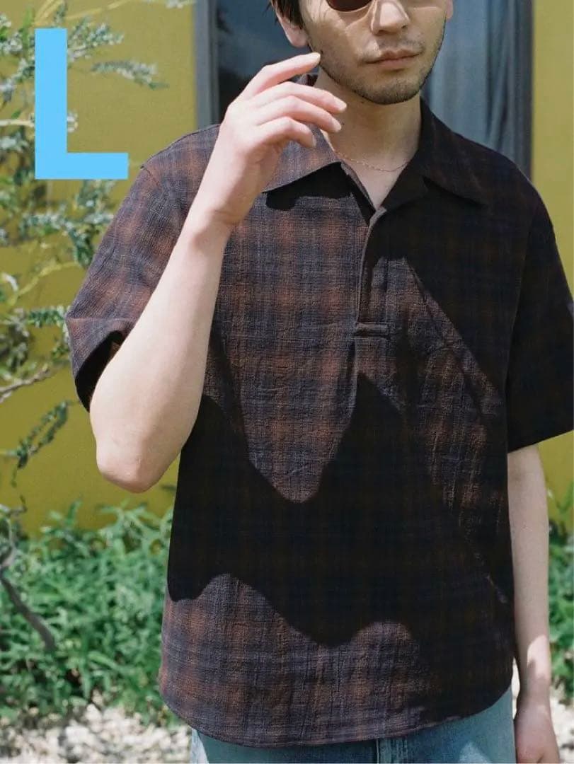 トップス LIDNM CREPE COTTON PLAID SHIRT